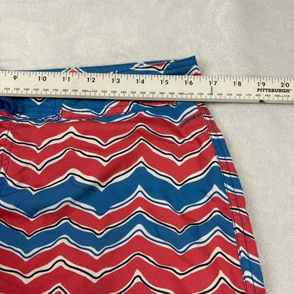 Vineyard Vines Mens 32 Zig‎ Zag Swim Trunks Quick‑Dry Drawstring Casual Beach